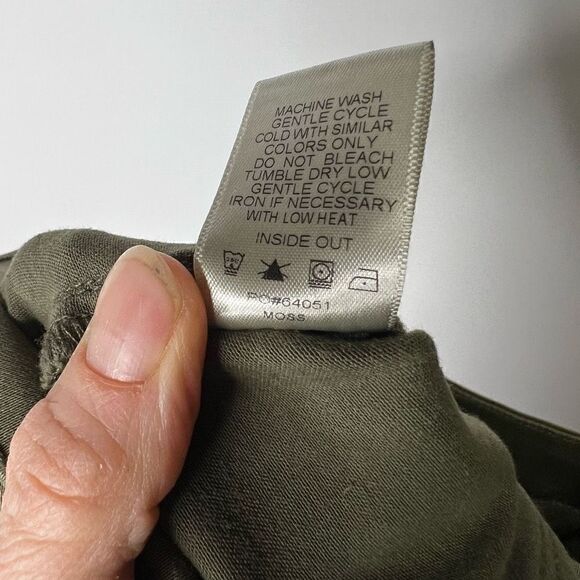 Evereve Tate Cargo Sateen Utility Pants Green Soft Sz 26 - Picture 9 of 9